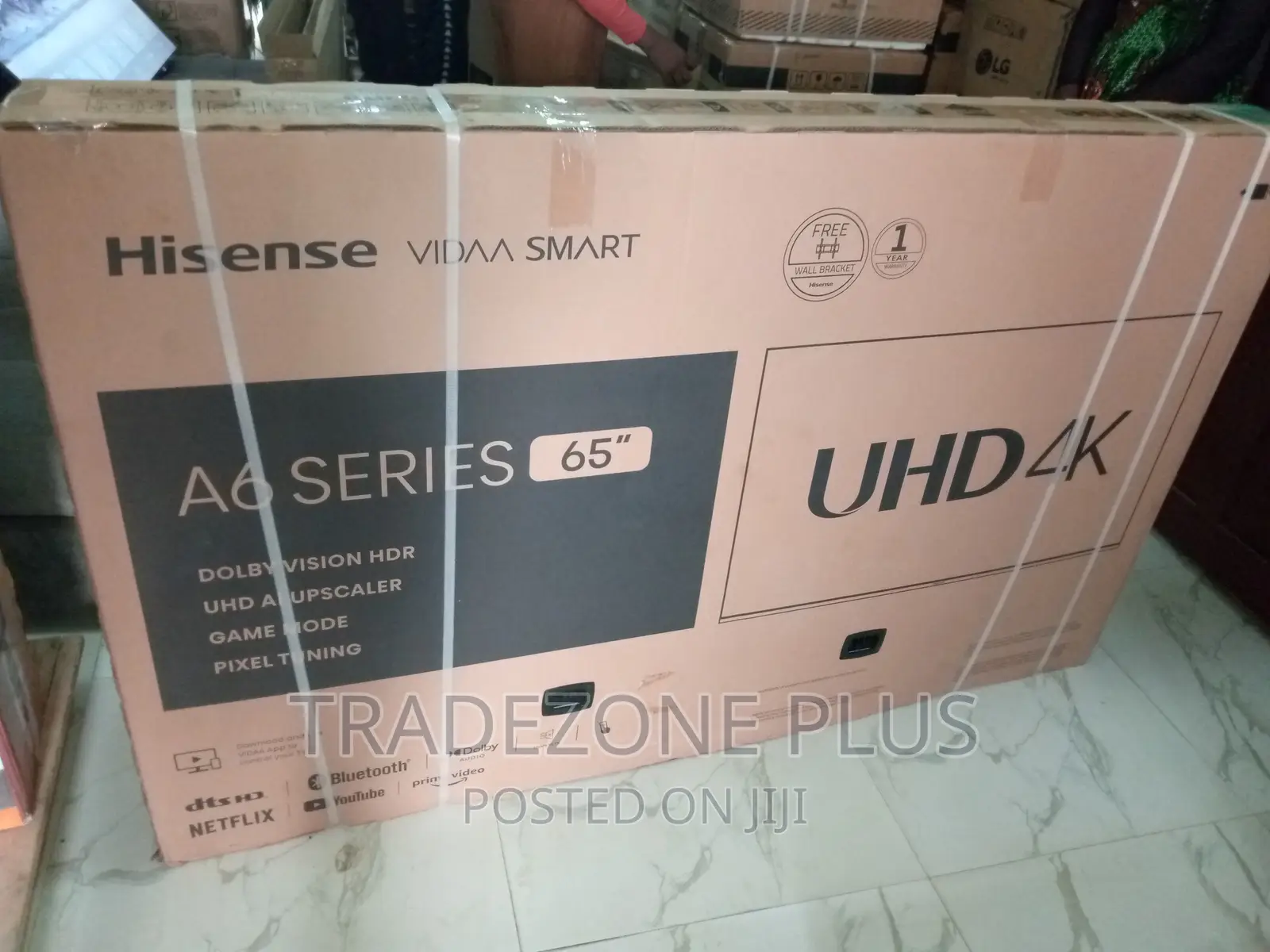 New in Smart 65" Hisense Smart Television With Bluetooth