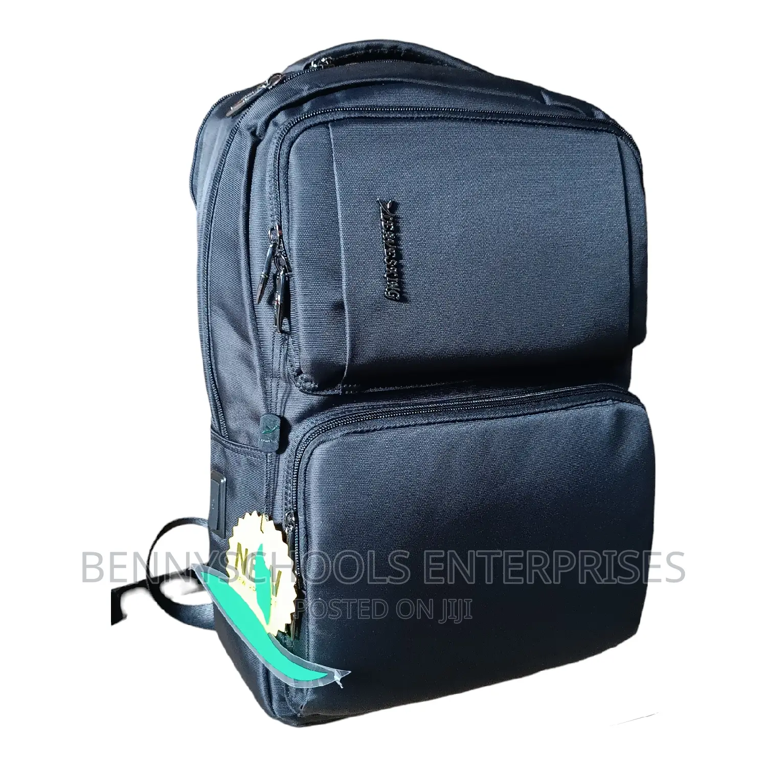 Black Leaves King Executive Backpack With Usb