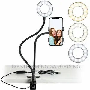 Desk Clamp Ringlight With Phone Holder
