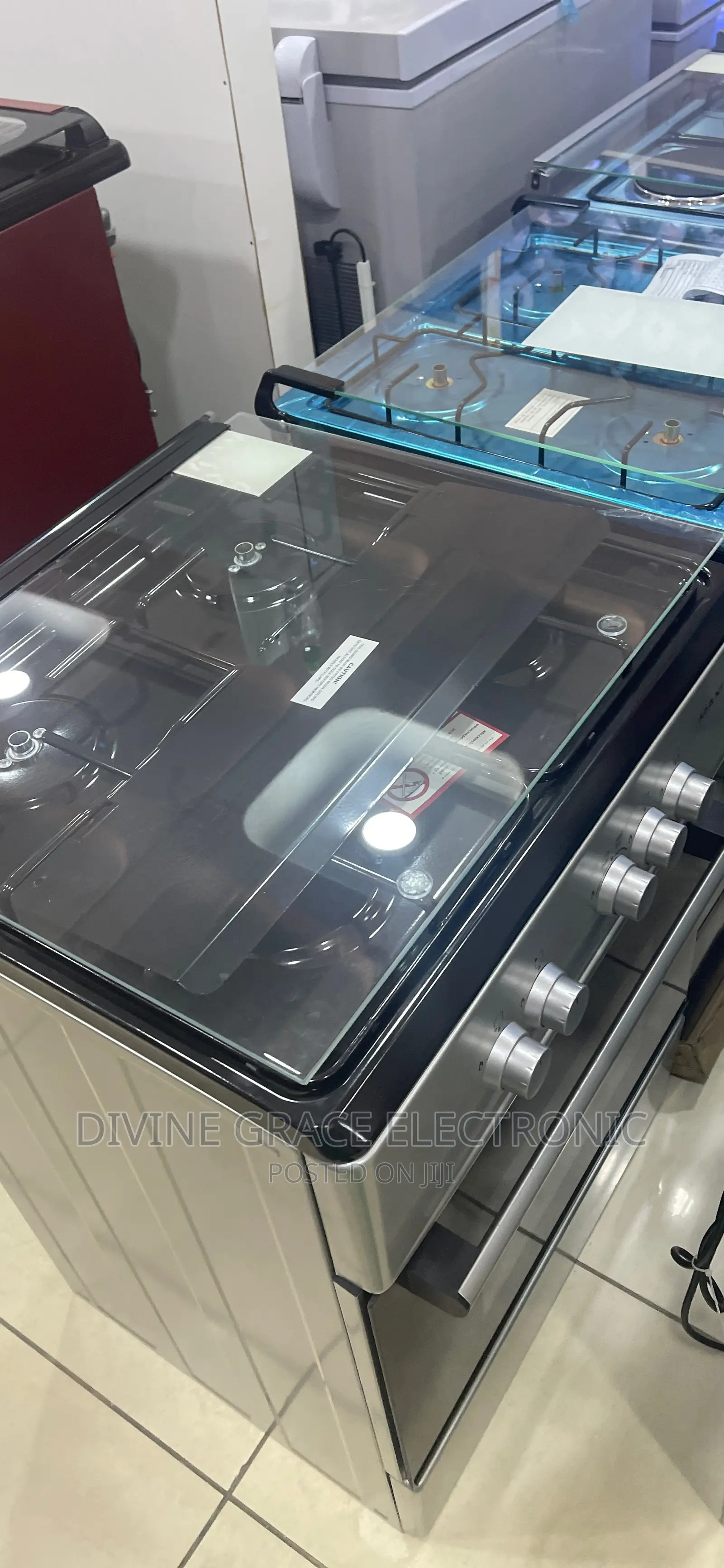 60x60 Basic Gray Maxi Gas Cooker