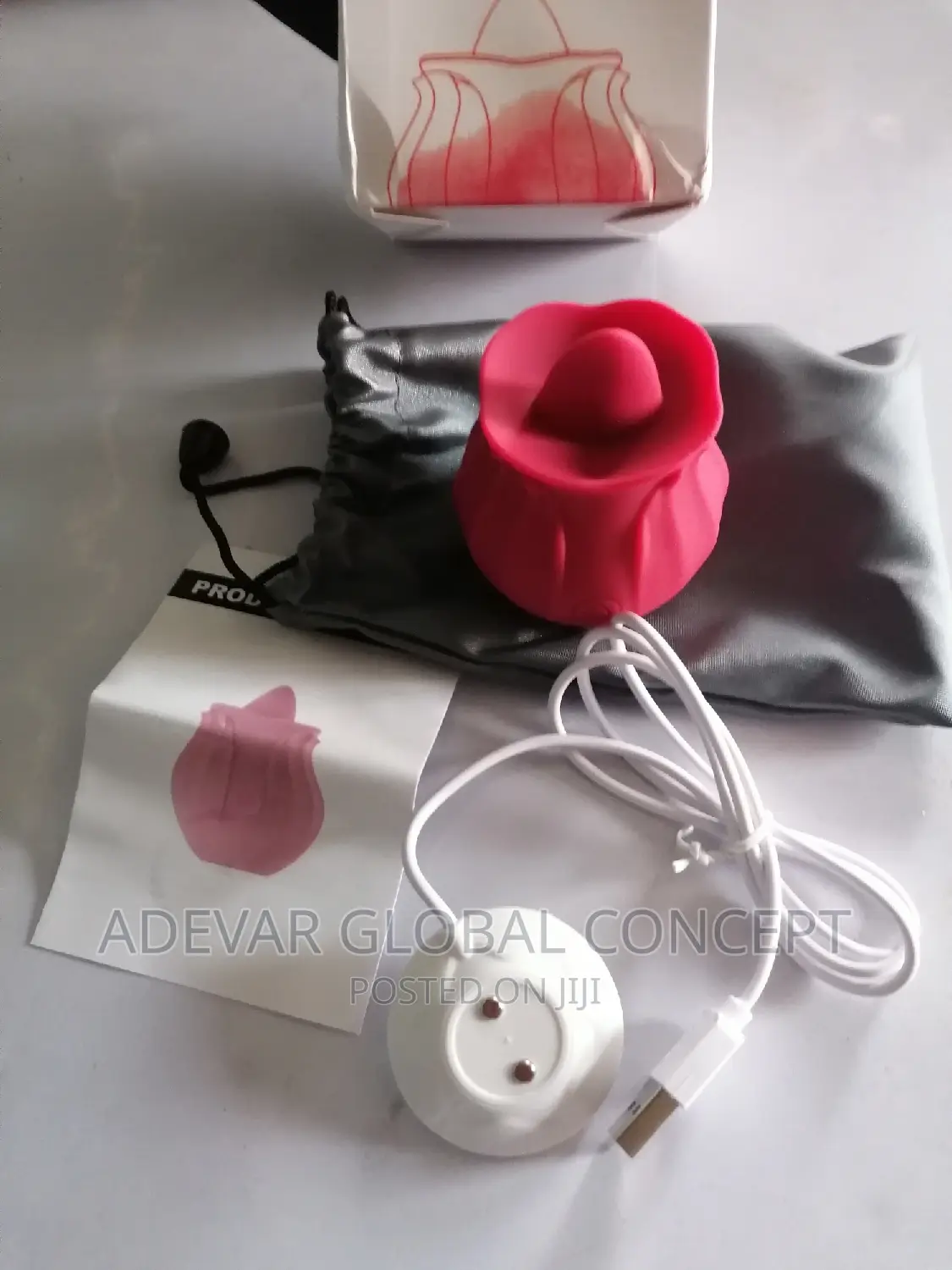 Rechargeable Rose Squirting Licker Clit Nipple Vibrator