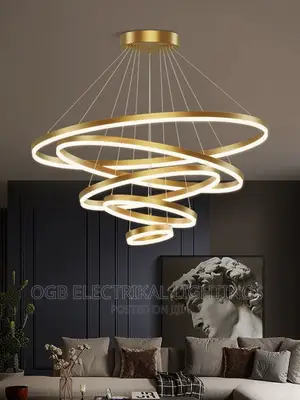 Modern 5 Round Ring Led Ceiling Chandelier