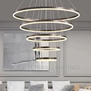 Modern 5 Round Ring Led Ceiling Chandelier