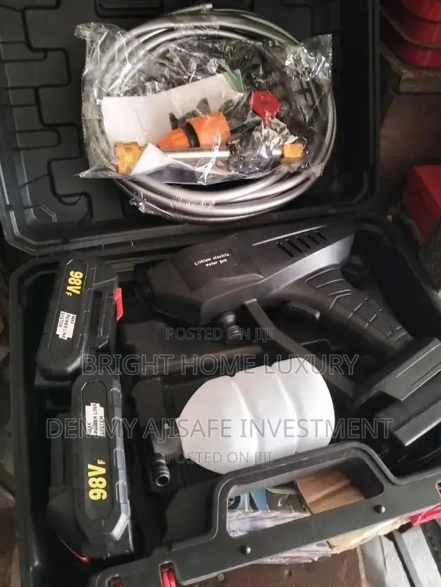 Portable Cordless Rechargeable High Pressure Washer 98v