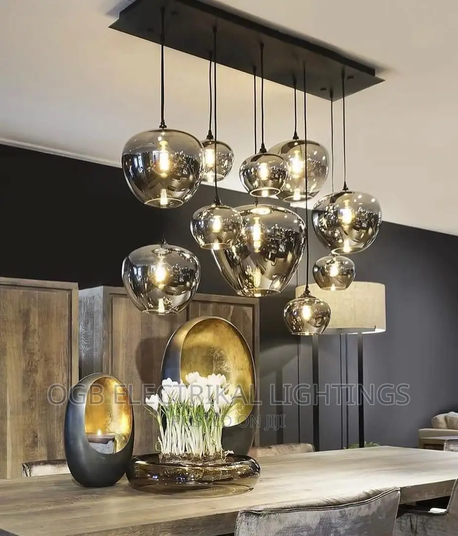 Nordic Smoky Grey Chandelier
