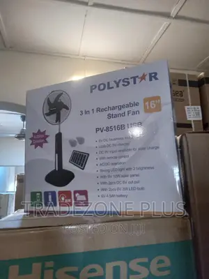 Brand New Rechargeable Standing Fan Pv8516b(Polystar 16'')