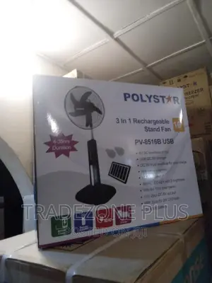 Brand New USB Polystar 16' Rechargeable Standing Fan Pv8516b