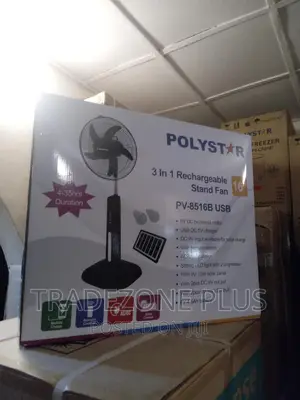 New 3in1 Rechargeable 16'' Standing Fan-Polystar-Pv8516b