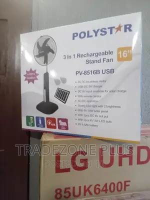 3 in 1 Rechargeable 16'' Standing Fan Pv8516b. Polystar