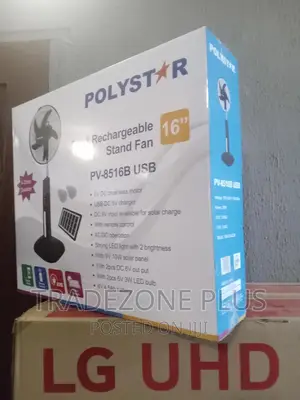 3 in 1 Polystar Rechargeable Standing Fan Pv8516b -16''