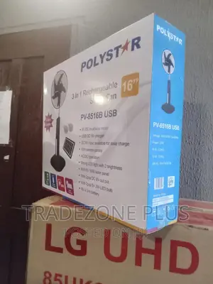 3 in 1 Rechargeable 16inch Polystar Standing Fan -Pv8516b
