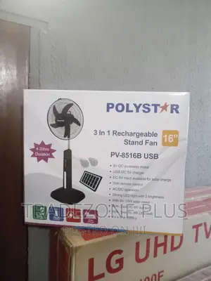 Polystar Rechargeable16'' Standing Fan[Pv8516b