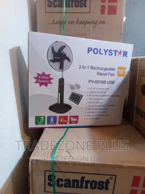 Durable Polystar 16 Inch Rechargeable Standing Fan-Pv8516b