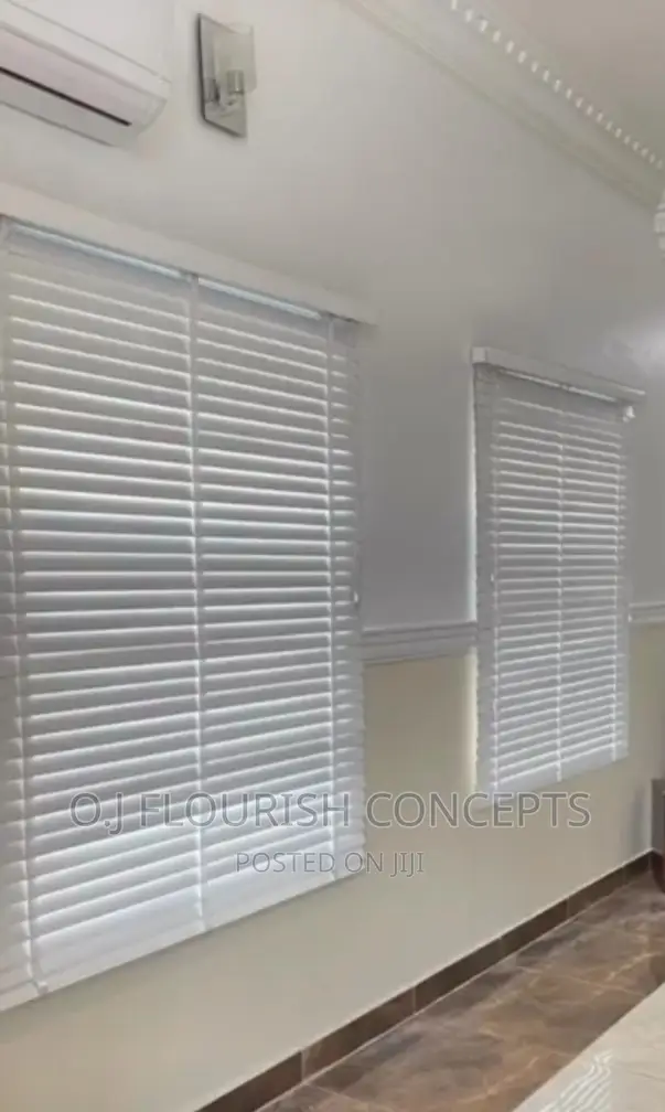 Desirable White Wooden Window Blinds