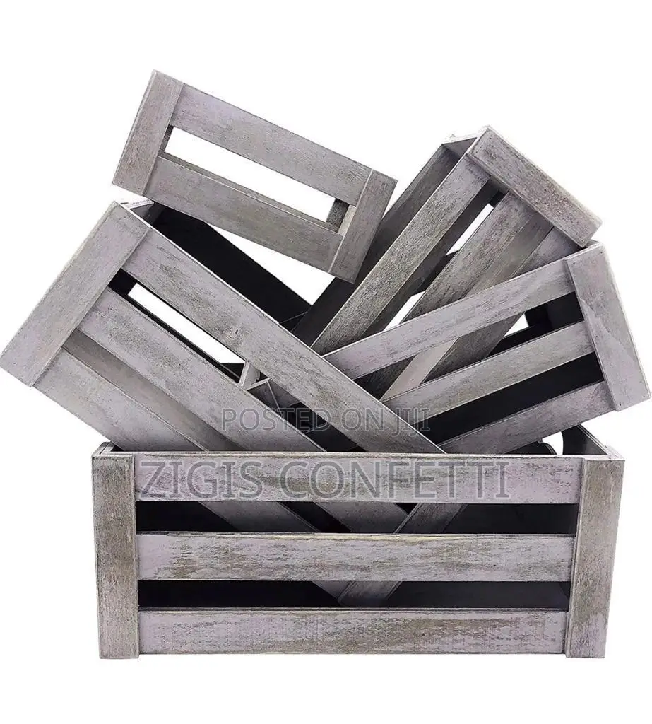 Set of 5 Rustic Storage Containers - For Various Needs