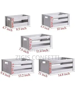Set of 5 Rustic Storage Containers - For Various Needs