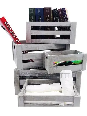 Set of 5 Rustic Storage Containers - For Various Needs
