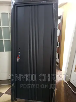 3x7ft Black Steel Door