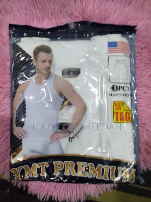 3pcs Original Cotton Singlets for Men: White