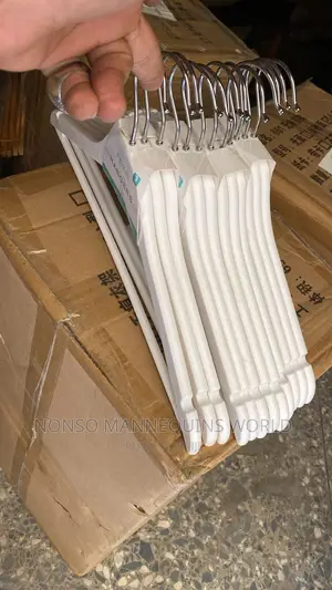 Neat White Hangers for Clothes