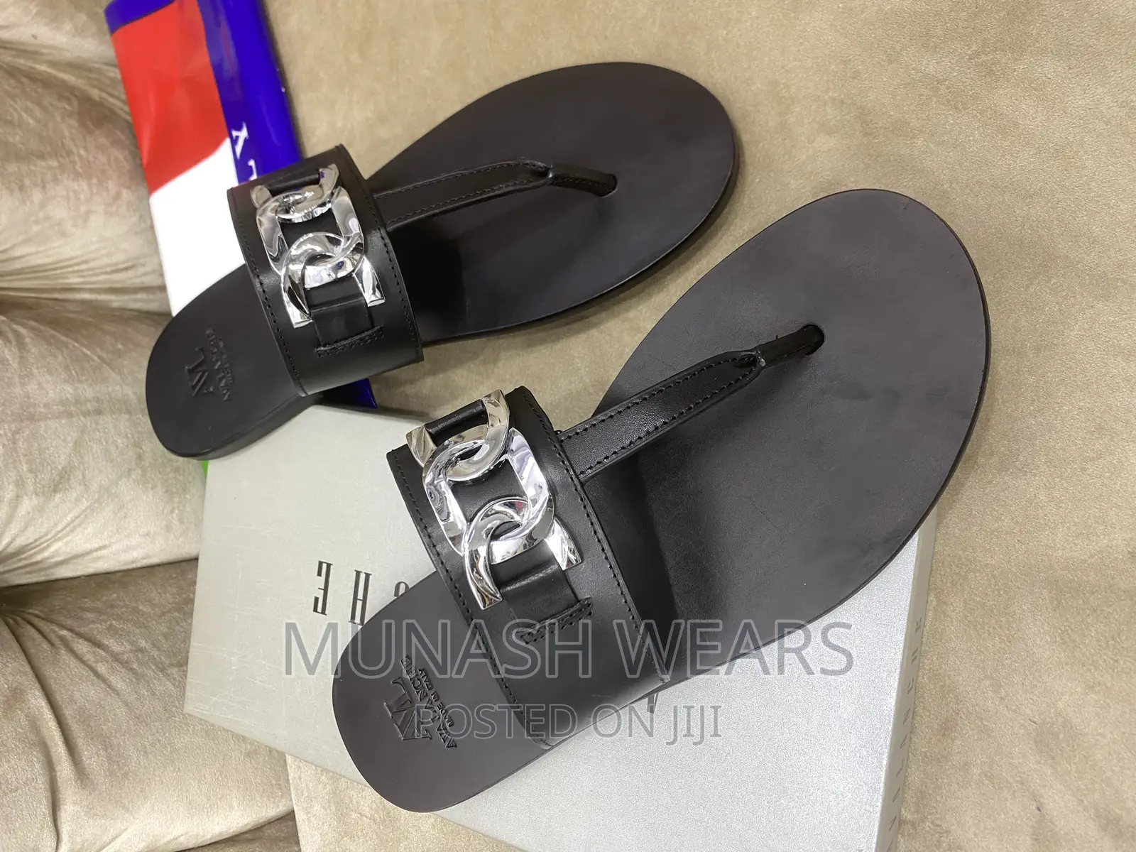 Italian Avalanche Leather Slippers