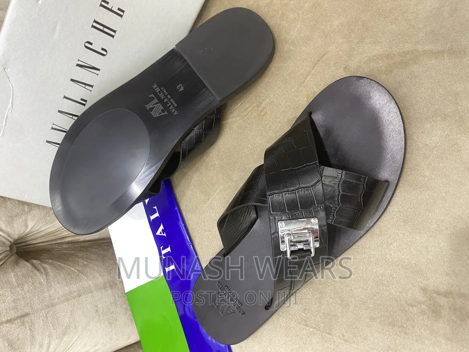 Italian Avalanche Leather Slippers