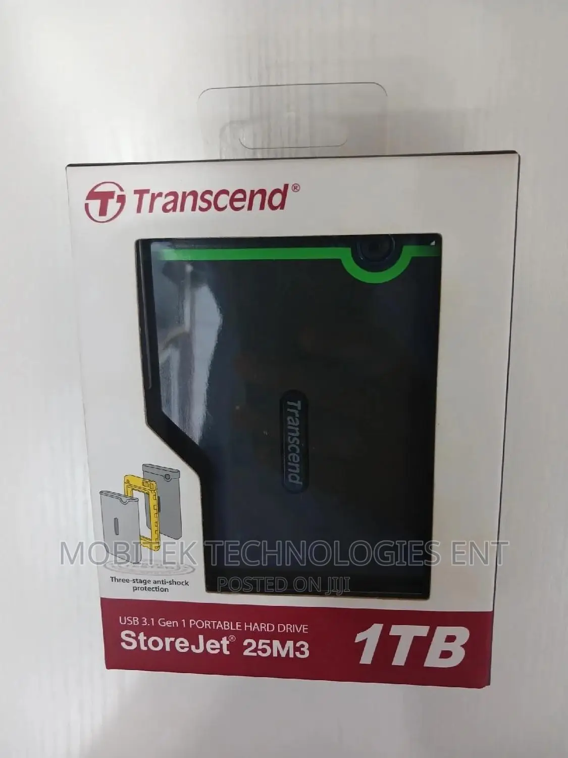 1tb Transcend External Portable Storage Hard Drive