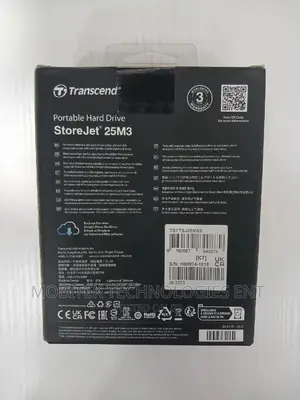 1tb Transcend External Portable Storage Hard Drive