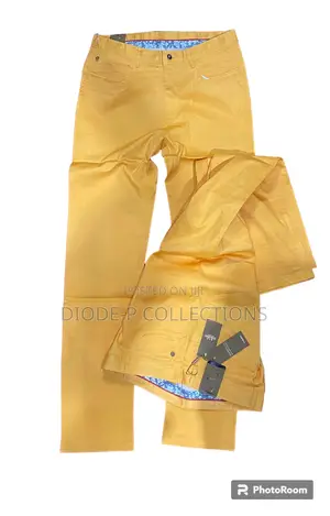 Yellow Chinos Jeans Trousers