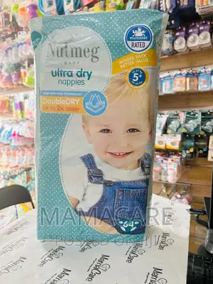 Nutmeg Ultra Dry Nappies Size 5+ 64 Nappies