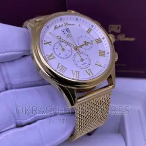 Micheal Renee Chronograph Gold Net Chain Watch