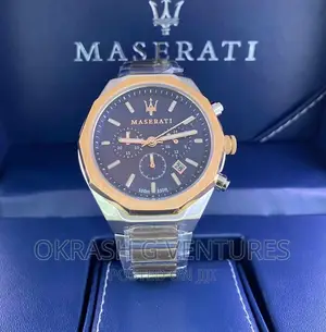 Maserati Chronograph Rose Gold/Silver Chain Watch