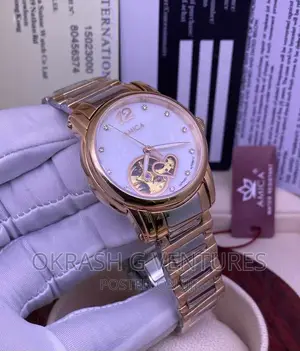 Amica Automatic Rose Gold/Silver Chain Watch