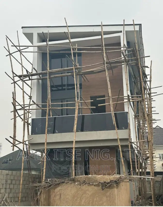 Mat Black U-Shape Balcony Glass.