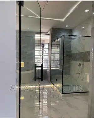 All Glass Bathroom Interior