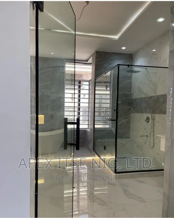 All Glass Bathroom Interior
