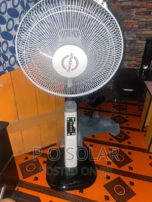 Solar Rechargeable Fan With 2bulb
