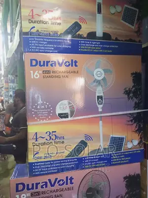 Duravoit Rechargeable Solar Fan