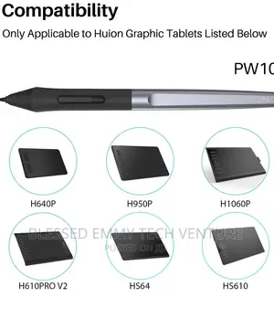 Huion PW100 Battery-Free Stylus Pen for Drawing Graphics