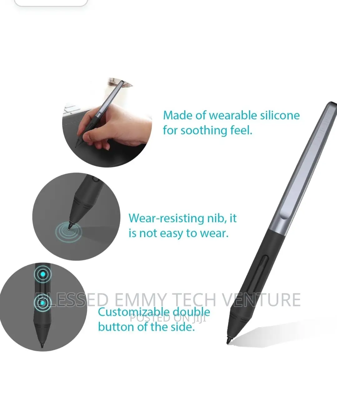 Huion PW100 Battery-Free Stylus Pen for Drawing Graphics