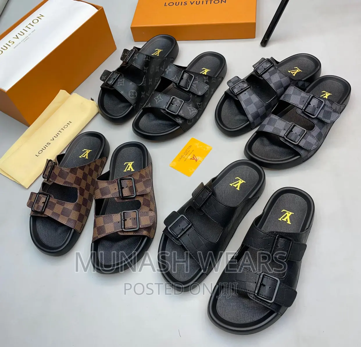 Louis Vuitton Leather Slipers