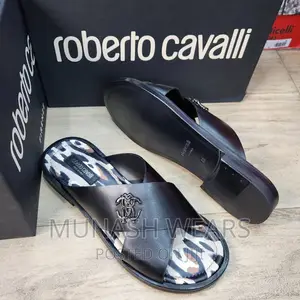 Photo - Original Italian Roberto CAVALLI Leather Slipers