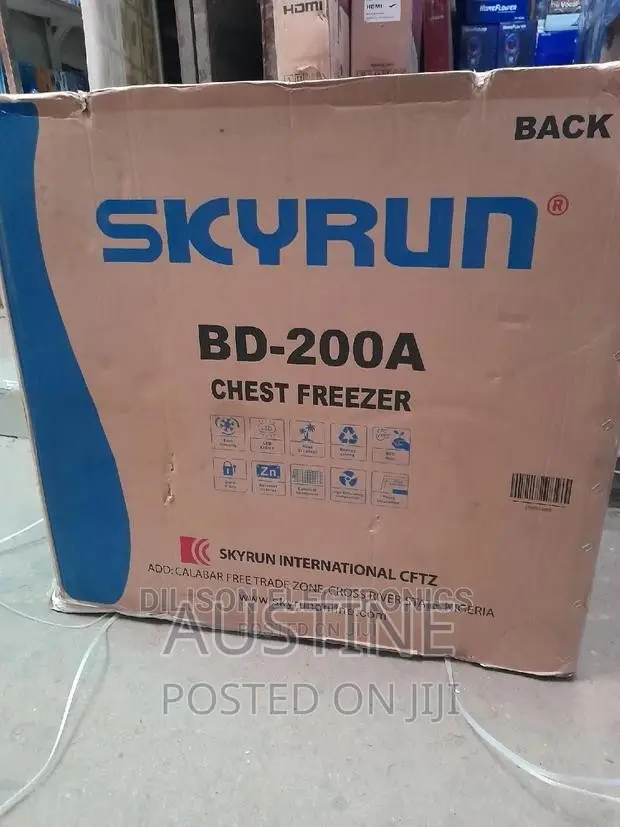 Brand New Skyrun 200L Chest Freezer>External>Silver Colour> in Ojo