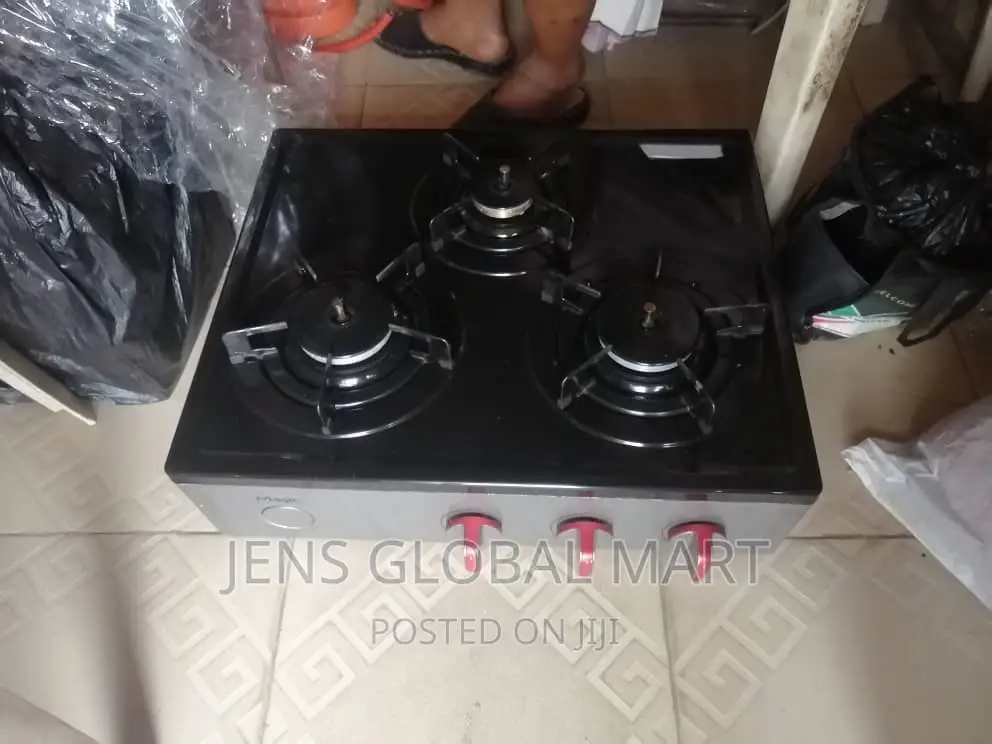 German Used 3 Burners Glass Top Gas Cooker