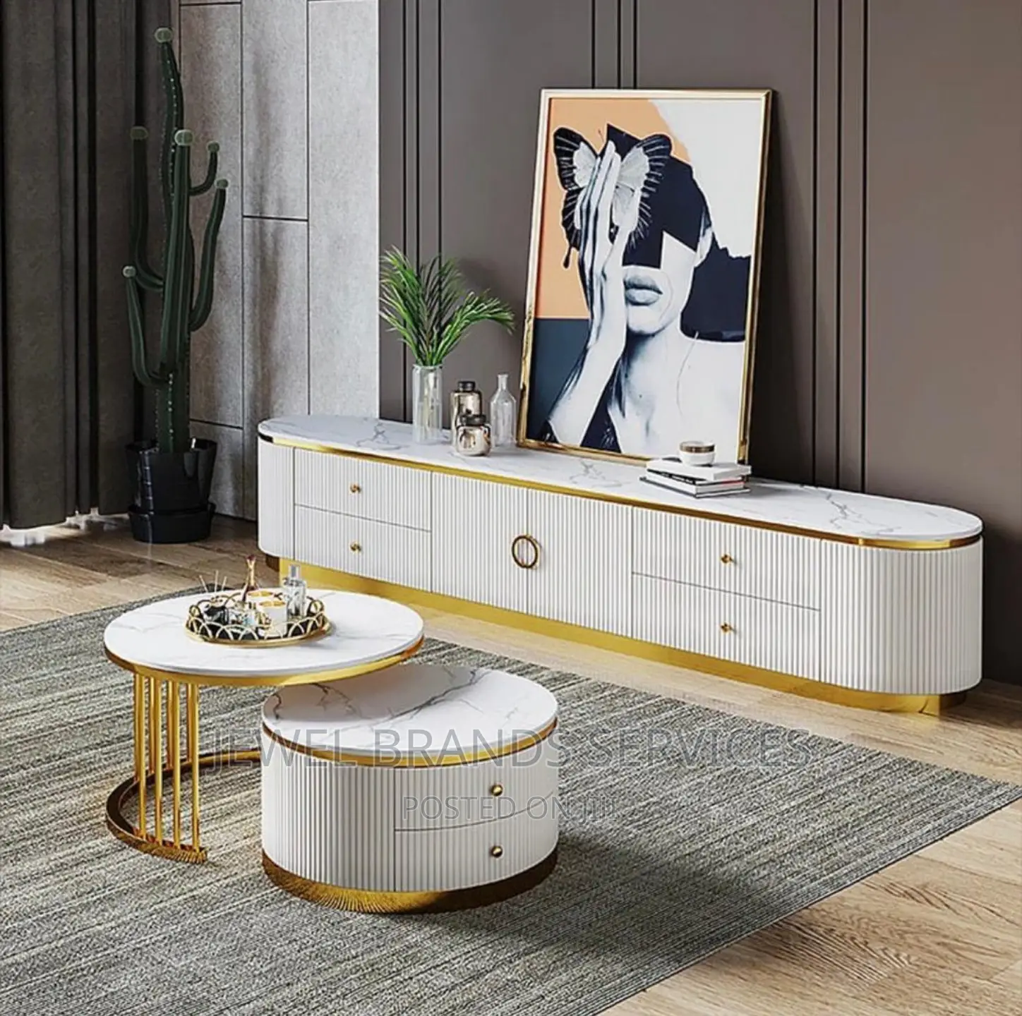 Center Table With TV Stand