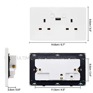 Wi-Fi Tuya Smart Double USB Socket. 13A