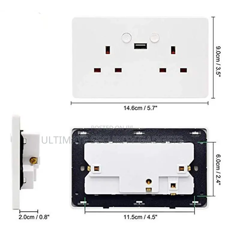 Wi-Fi Tuya Smart Double USB Socket. 13A