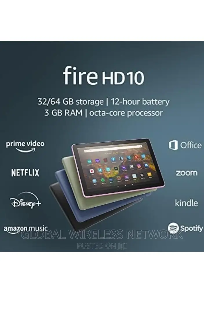 New Amazon Fire HD 10 32 GB Black