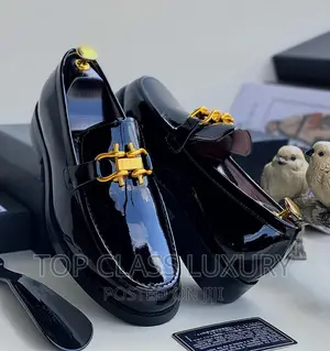 Original Leather PRADA Luxury Designer Men Flat Shoe