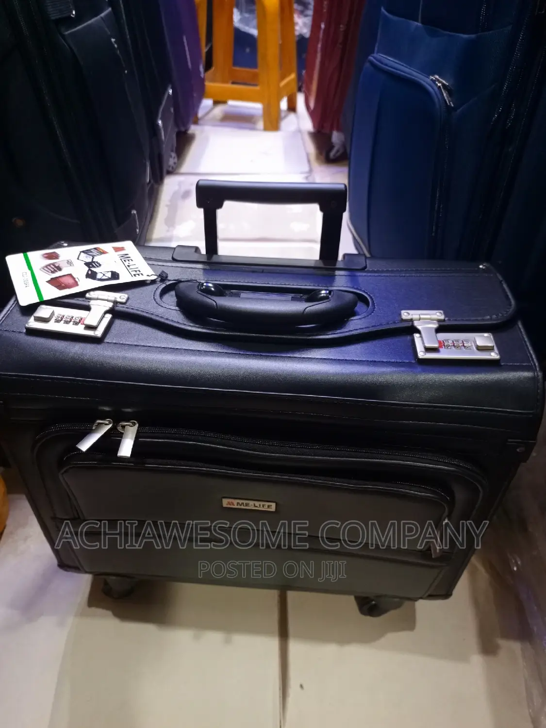 Quality Leather Brief Case With Trolley